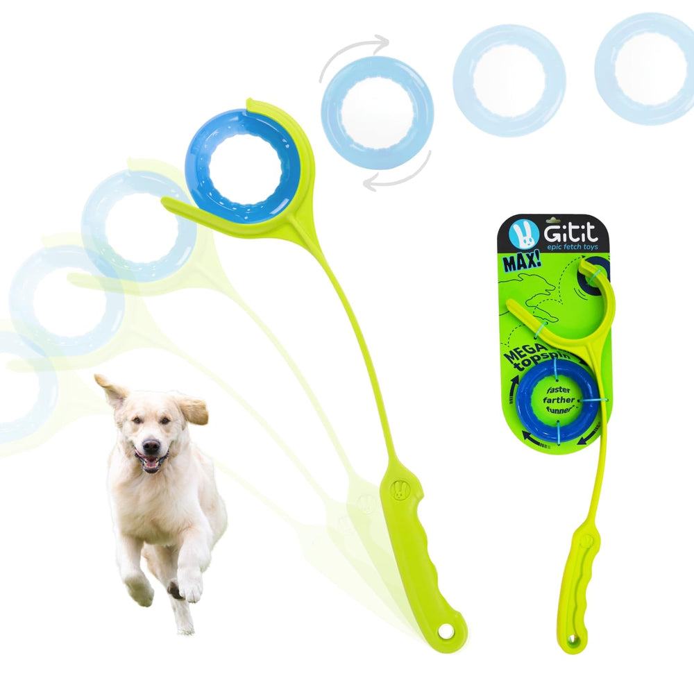 Gitit MAX launcher-ring side view for high-energy outdoor fetch play