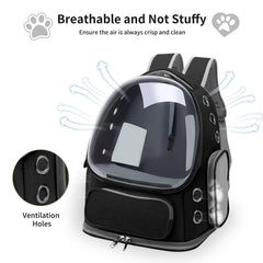 GixDix cat backpack carrier ventilation mesh provides steady airflow for comfort