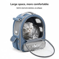 GixDix Cat Bubble Backpack Carrier side ventilation shows breathable airflow.
