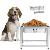 GIXSEGIE elevated dog water bowl stand shows a sturdy setup for comfortable feeding.
