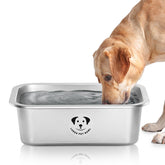 GIXSEGIE stainless steel dog bowl 1.25 gallon for large breeds, durable and easy to clean