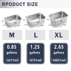 GIXSEGIE XL stainless steel bowl dimensions for large breed meals.