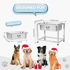 GIXSEGIE stainless steel dog bowl shines with rust resistance and easy cleaning.