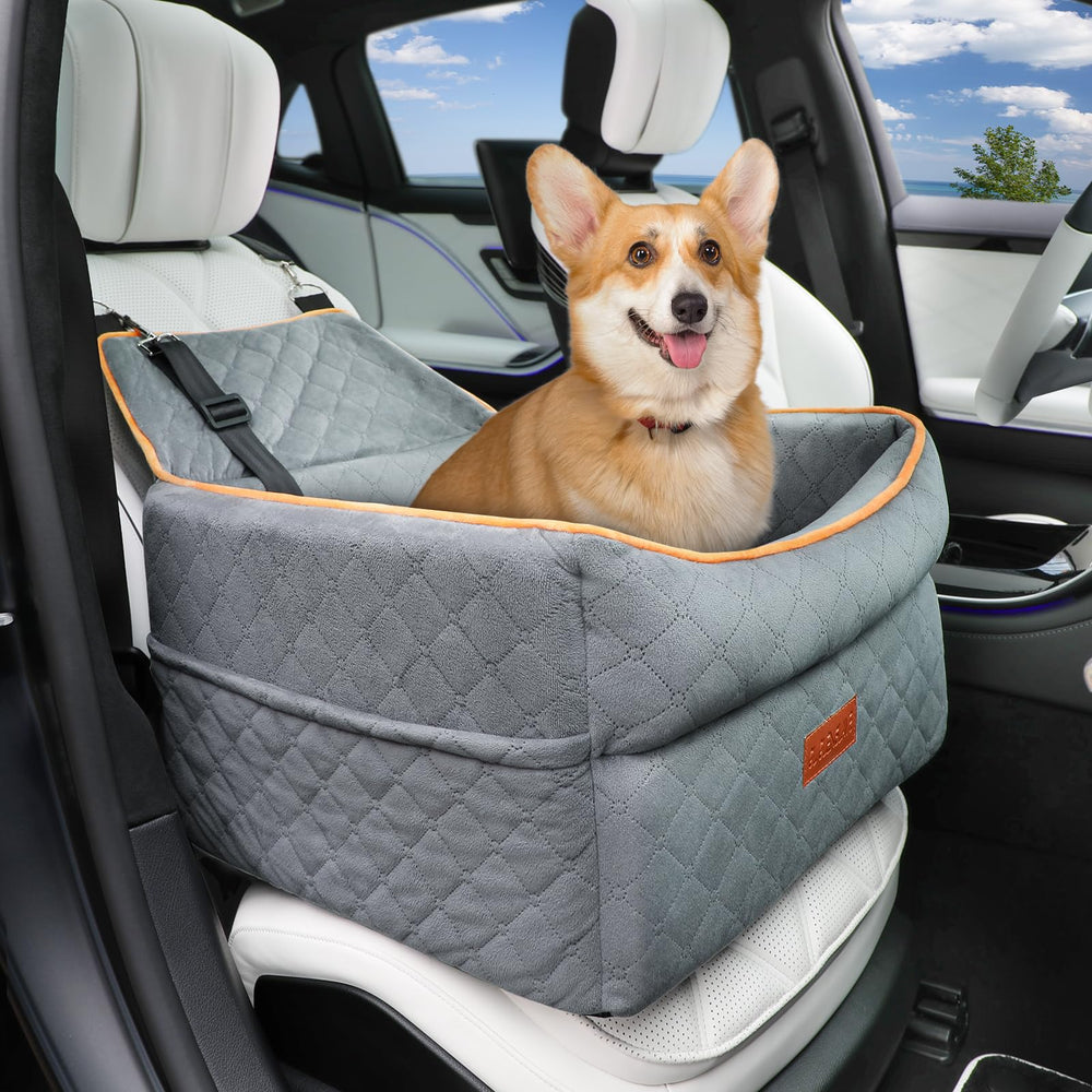 GL GLENSLAVE dog car seat front view — secure booster for small dogs on trips