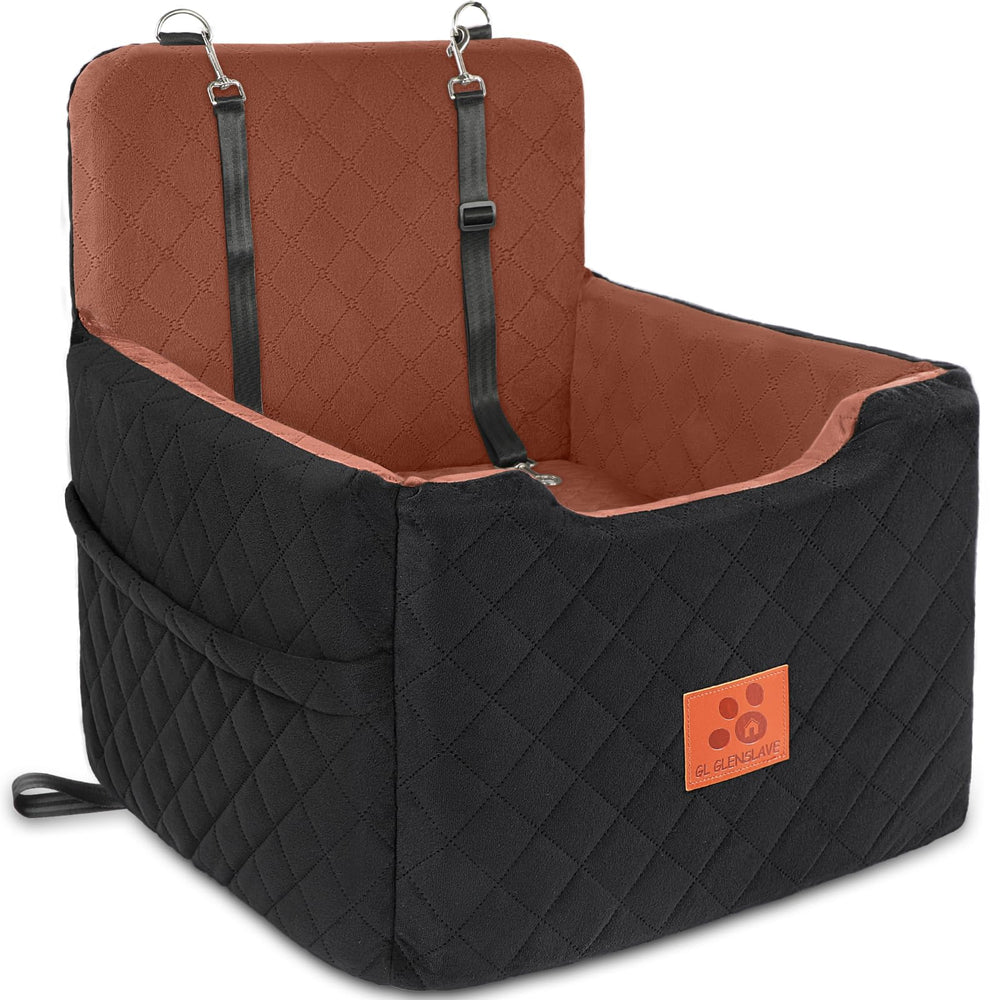 GL GLENSLAVE dog car seat front view shows elevated travel comfort