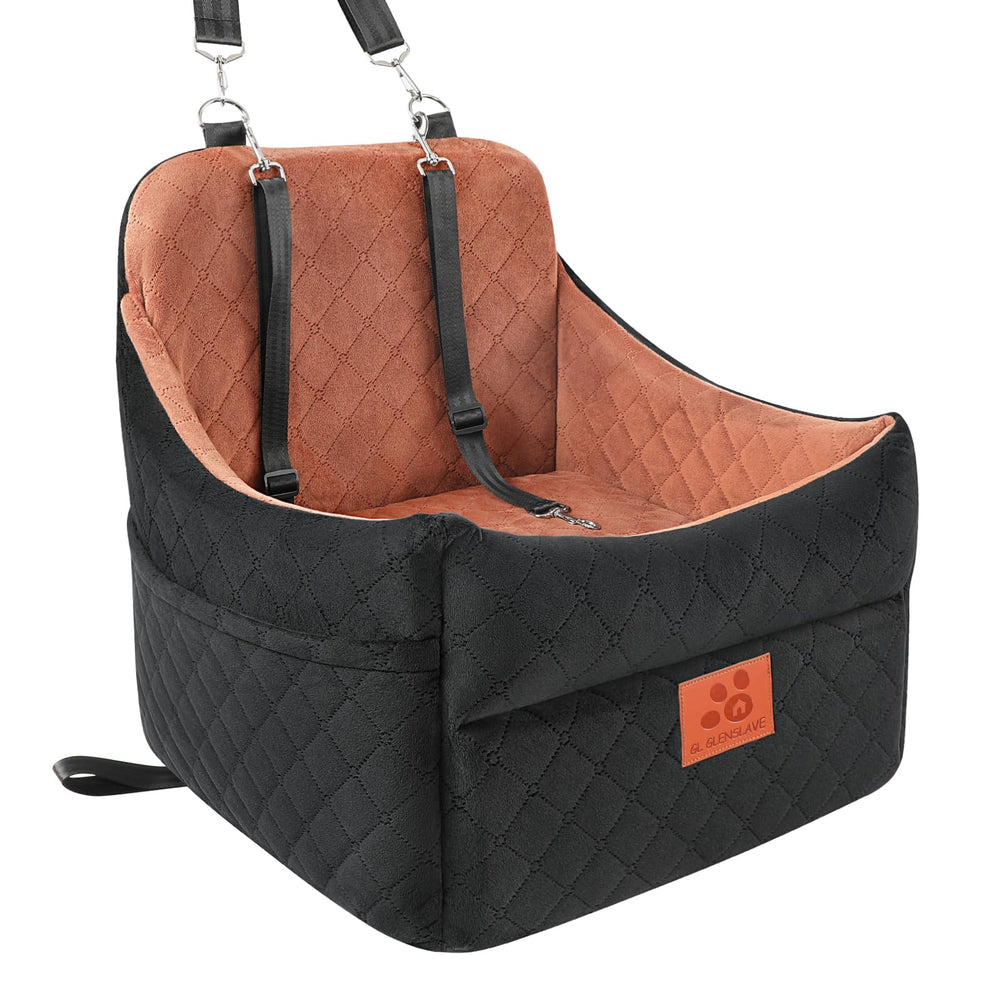 GL GLENSLAVE dog car seat front view showing harness access for secure travel.