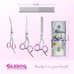 GLADOG ergonomic handle design reduces fatigue during long grooming sessions.