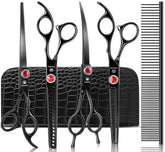 GLADOG Pro Black Straight Scissor for dogs delivers precise lines for clean grooming results.