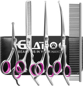 GLADOG thinning shear image demonstrates precise coat thinning for balanced grooming results.