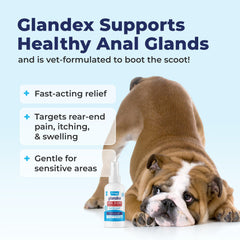 Glandex medicated spray application scene enabling convenient scooting relief