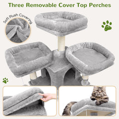 Globlazer Big Cat Tower spacious condos provide private retreats for quiet time