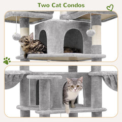 Globlazer Big Cat Tower nine sisal posts invite scratching and nail care