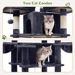 Globlazer Big Cat Tower Sisal Rope Posts encourage scratching to protect furniture.