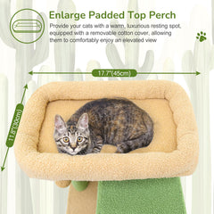 Globlazer cactus cat tree tower vertical closeup—durable sisal posts for scratching