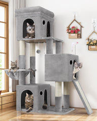 Globlazer cat tower 52inch condos offer private hideaways for multiple cats