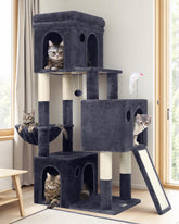 Globlazer cat tower 52-inch full assembly showcases sturdy multi-cat play area.