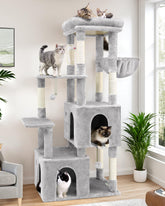 Globlazer 61-inch cat tower top perch offers a spacious lounge for large cats.