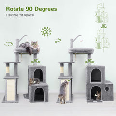 Globlazer cat-tower top-perch-plush-cover provides warm luxurious resting spot for cats