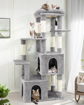 Globlazer cat tower top perch provides a stable lounging spot for large indoor cats
