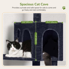 Globlazer cat tree tower cat condo privacy cave for quiet resting
