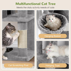 Globlazer Corner Cat Tree enlarged top platform for comfortable lounging and supervision.