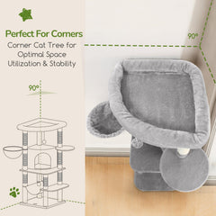 Globlazer top perch 17.71x17.71in provides roomy lounging and safe edges.