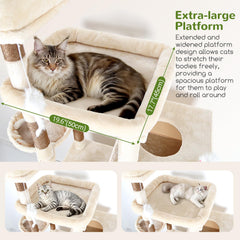 Globlazer XL cat tower features 8 scratching posts for healthy claws and activity.