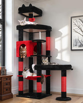 Globlazer Extra Large Gothic Cat Tree base plate stability for safe multi-cat play