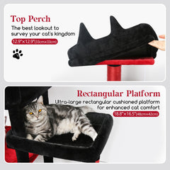 Globlazer cat tree with hammock and condo for quiet retreats
