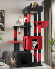 Globlazer Gothic Cat Tower top perch provides a spacious lounging area for large cats