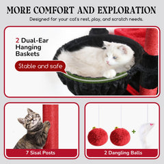 Globlazer Gothic Cat Tree natural sisal posts promote scratching and exercise