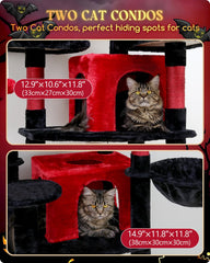 Globlazer Gothic Cat Tree spacious condos offer private retreats