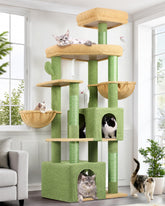 Globlazer Sturdy Cat Tree assembly guide demonstrates quick setup for big cats.