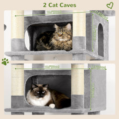 Globlazer XXL cat tree top view emphasizes high vantage point for looking over the room