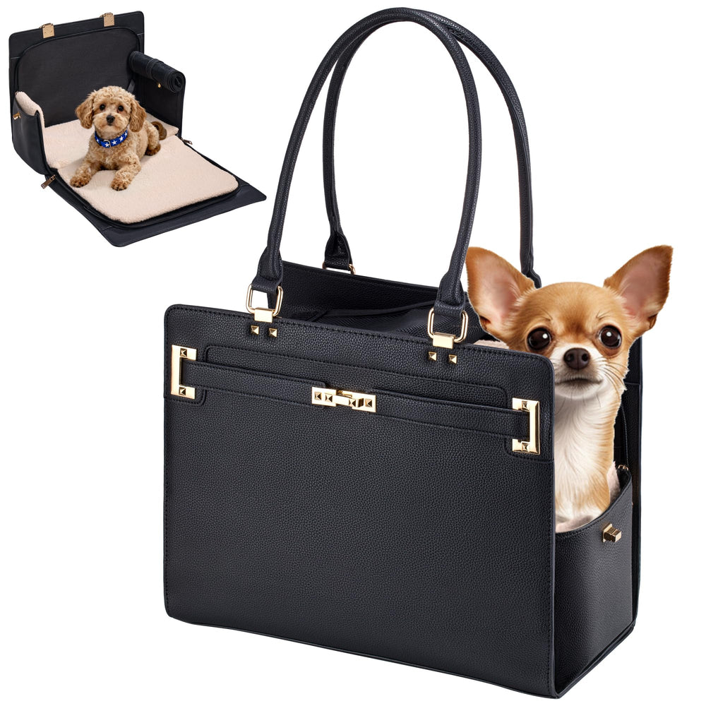 GLOBLYTE dog purse carrier front view for stylish travel with small pets