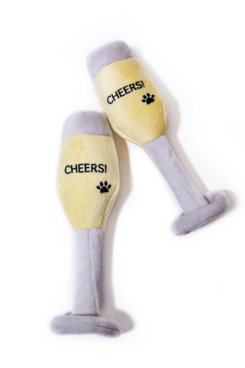 Glow Pups plush champagne dog toy with squeaker boosts interactive playtime