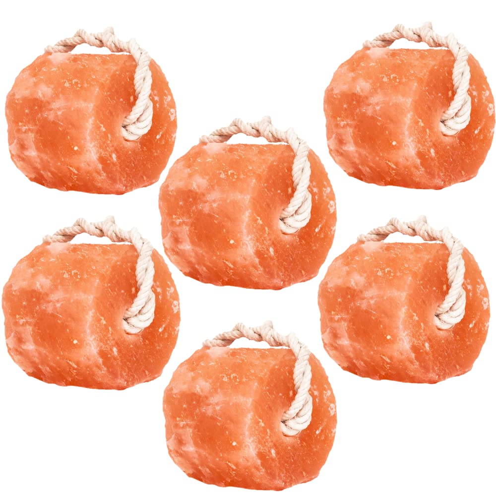 Glowyn Pink Himalayan Salt Lick on Rope provides a long-lasting mineral source for horses.