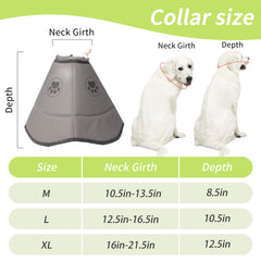 Gmkato soft dog cone grey XL comfy design reduces neck irritation