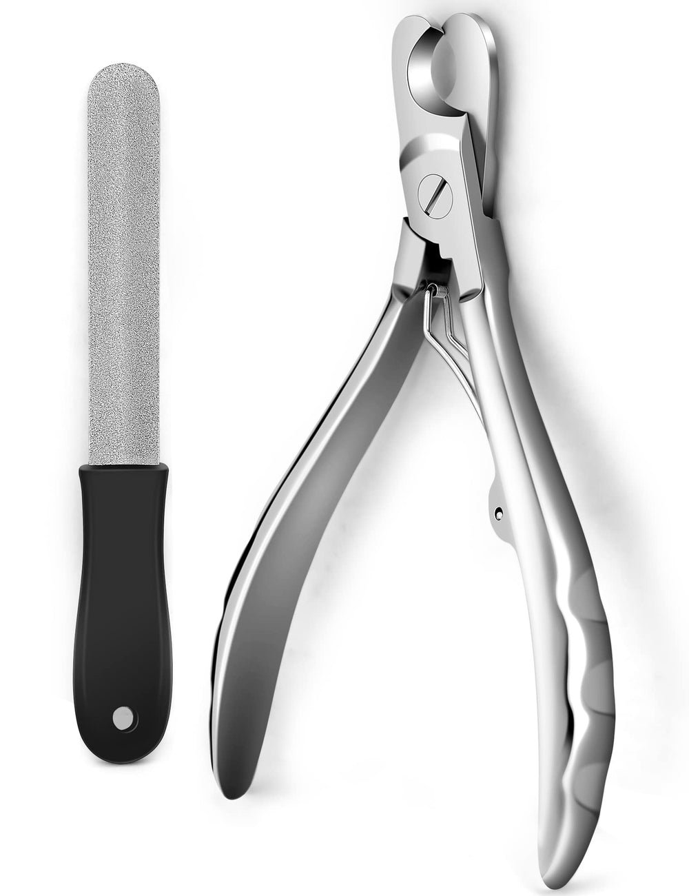 Gobeigo upgrade wide-open dog nail clippers blade closeup for precise cuts