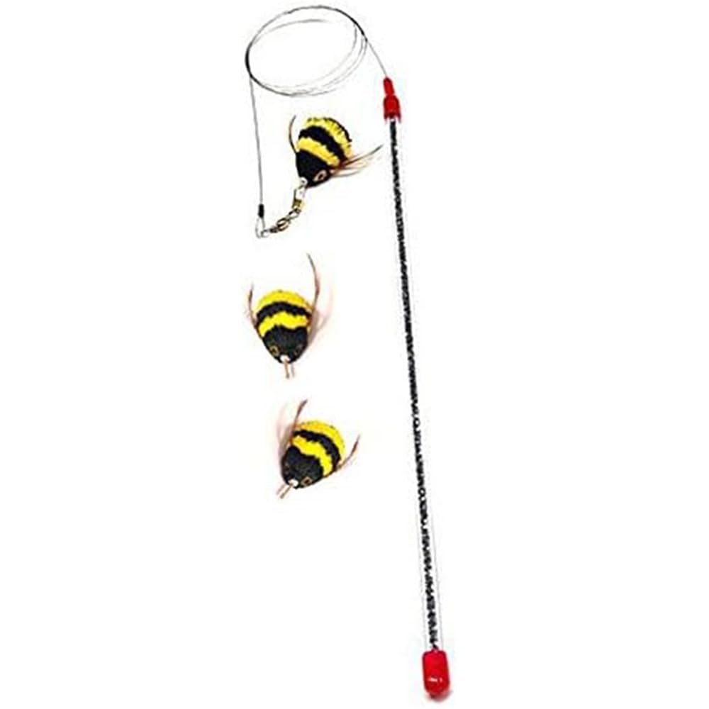 GoCat Da Bee Teaser Wand glitter color for engaging cat play