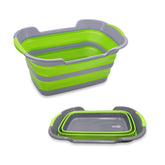 Goderewild collapsible pet bathtub in green ready for quick home baths
