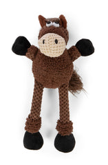 GoDog Checkers Skinny Horse plush toy small brown for interactive play benefits