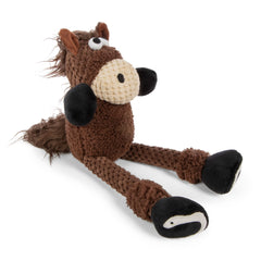 GoDog Checkers Skinny Horse squeaker visible to entice dogs during play