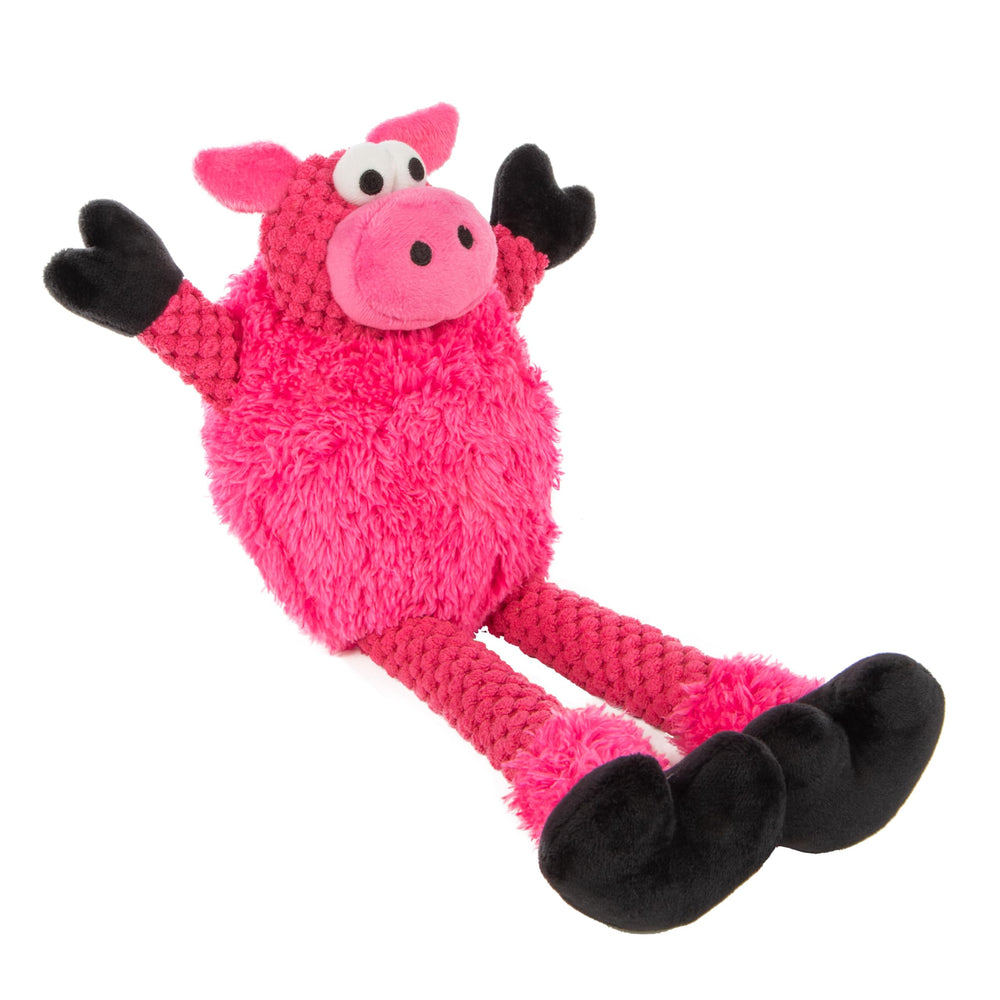 GoDog Checkers Skinny Pig toy with checkered fabric for durable play sessions.