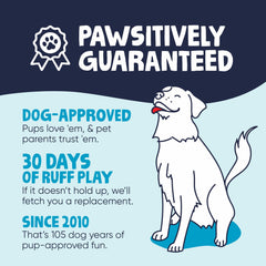 GoDog Furballz Chew Guard lining adds durability for longer-lasting solo and supervised play.