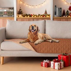 Gogobunny dog bed cover waterproof dark pumpkin protects furniture from spills and accidents