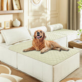Gogobunny dog bed cover shows waterproof outer layer for spill protection.
