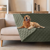 Gogobunny dog blanket plaid design on furniture provides stylish protection against paw marks and spills.