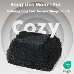 Gogobunny reversible faux fur blanket offers two cozy looks for pets and stylish decor