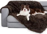 Gogobunny waterproof dog blanket protects sofa from spills and pet fur, keeping furniture pristine.